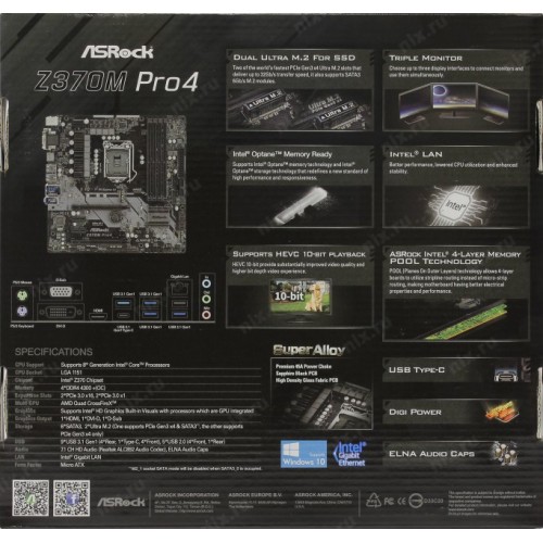 Материнская плата ASRock Z370M PRO4-4